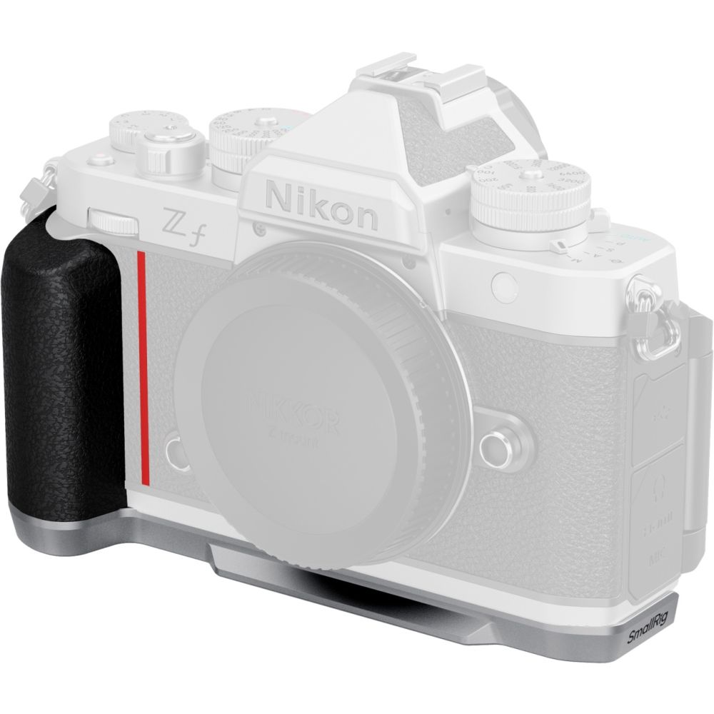 Plaque de Montage en L SmallRig 5706 avec Poignée en Silicone pour Nikon Z F, Argent