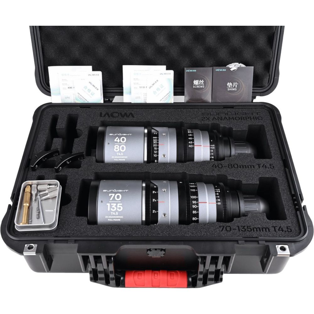 Pack zoom anamorphique Laowa Sunlight FF 2x 40-80/70-135mm Argent