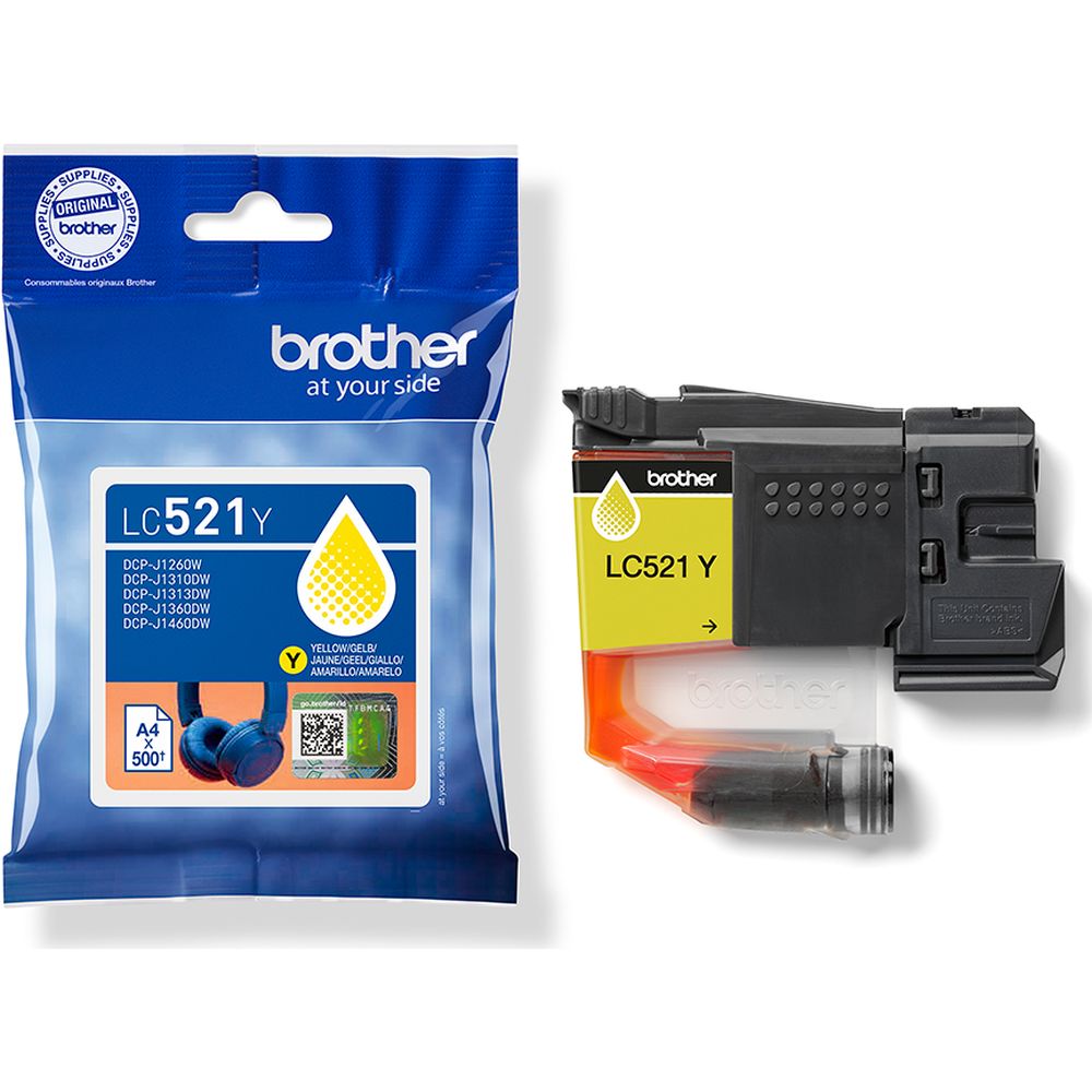 Cartouche d'encre jaune Brother LC-521Y
