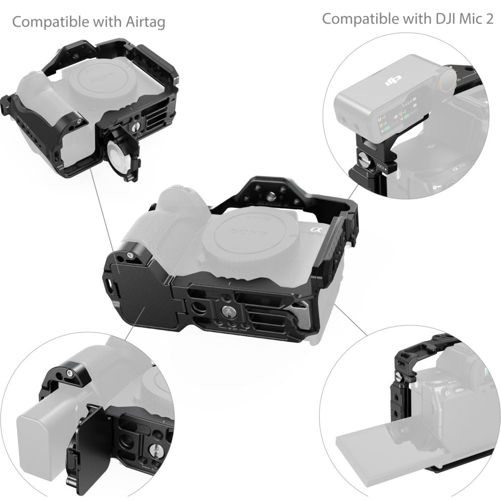 Cage SmallRig 5583 avec emplacement Airtag pour Sony Alpha 7R V / 7 IV / 7S III / 1 / 7R IV