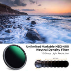 K&F Concept Variable ND filter ND2-400 - 77mm