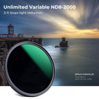 Filtre ND variable K&F Concept ND8-2000 super fin - 82mm
