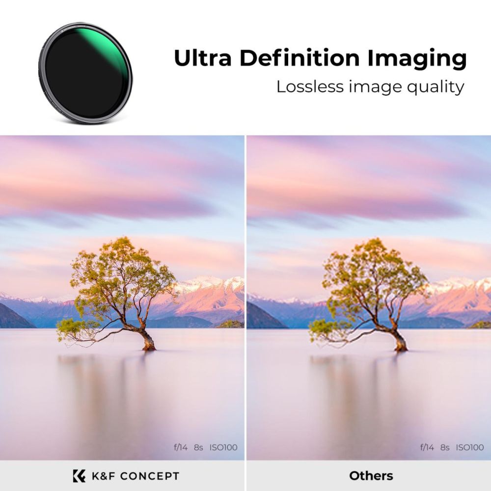 Filtre ND variable K&F Concept ND8-128 Nano X magnétique 67mm