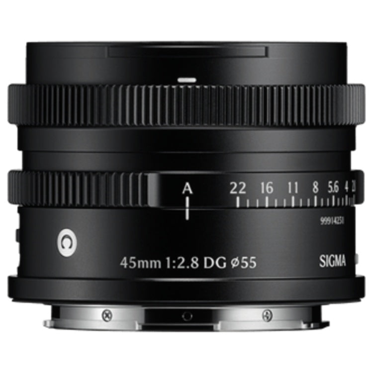 Boîtier Panasonic Lumix S9 noir de jais + objectif Sigma 45mm f/2,8 DG contemporain à monture L - noir