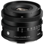 Boîtier Panasonic Lumix S9 noir de jais + objectif Sigma 45mm f/2,8 DG contemporain à monture L - noir