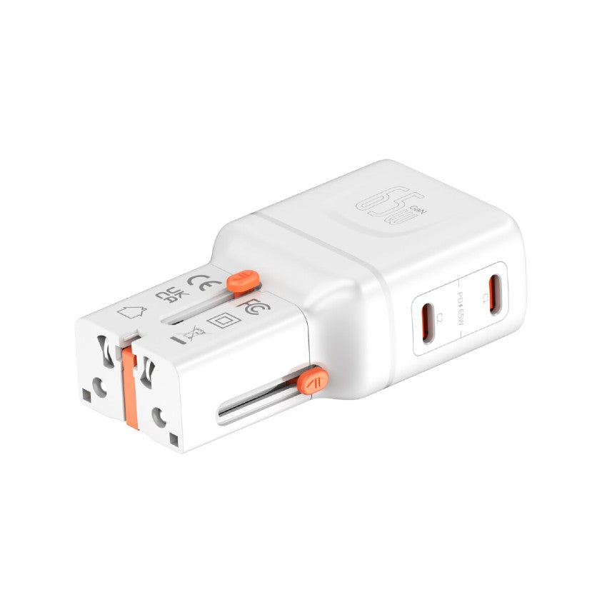 Chargeur secteur 4smarts PDPlug Slim Dual 65W GaN 2C