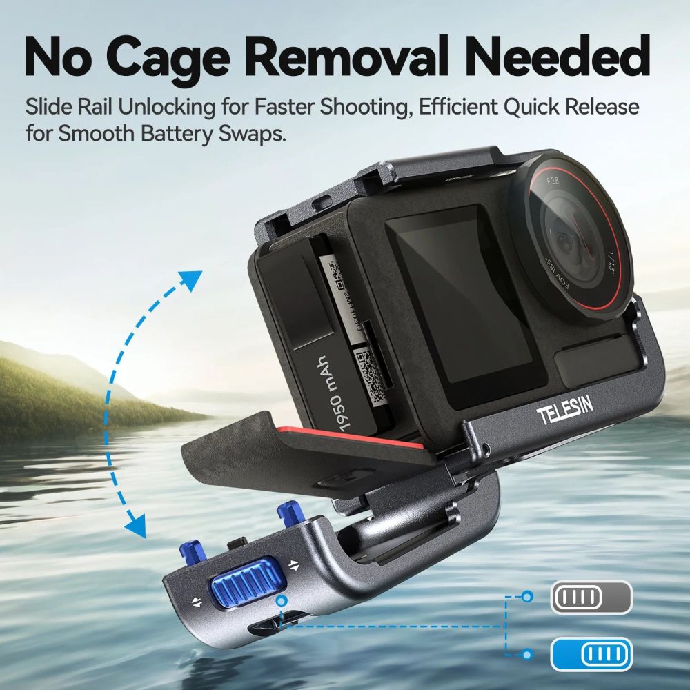 Telesin Metal cage V2 for DJI Osmo Action 5 Pro/4/3