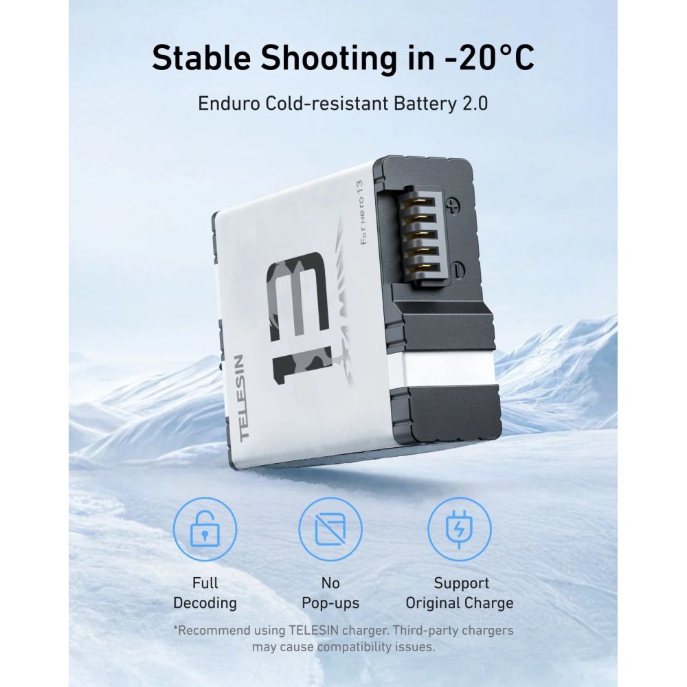 Telesin Stamina High Performance Battery V2 for GoPro 13