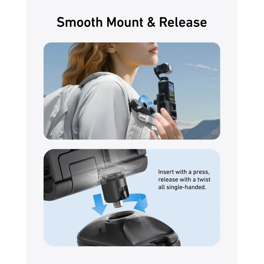 Support de Montage pour Sac à Dos Telesin pour DJI Pocket 3