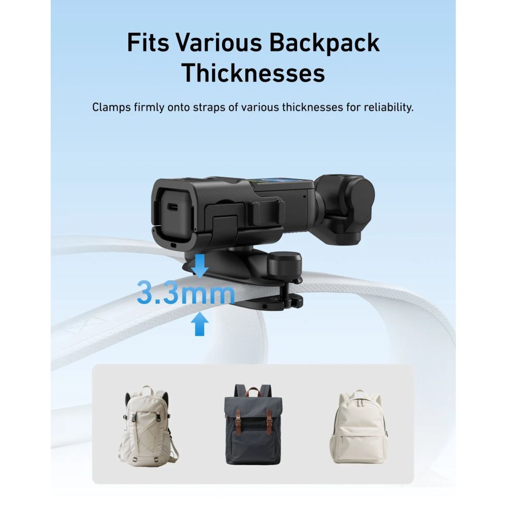 Support de Montage pour Sac à Dos Telesin pour DJI Pocket 3