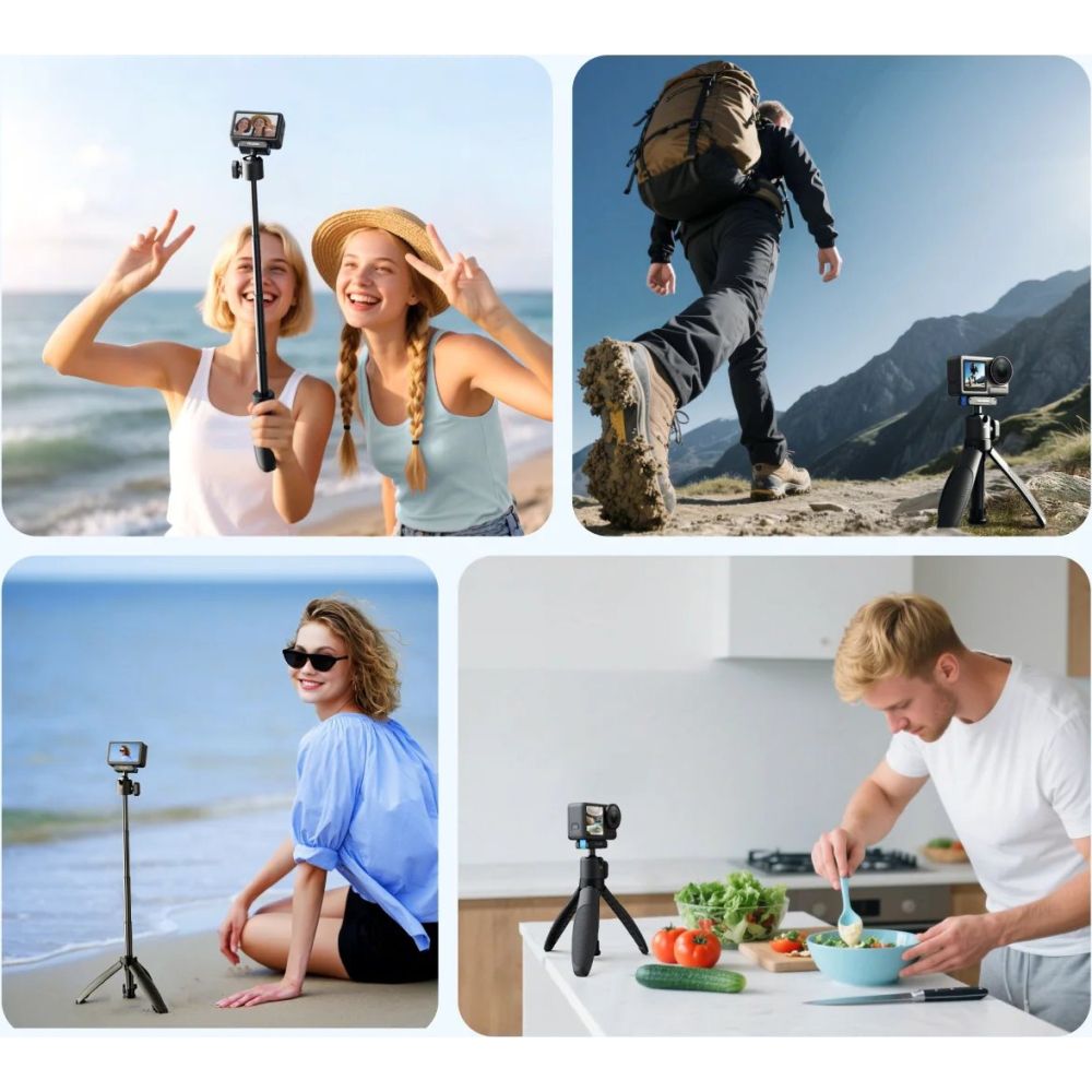 Perche à selfie à dégagement rapide Telesin pour DJI Osmo Action et 360