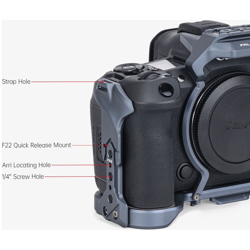 Cage de caméra à dégagement rapide Falcam F22, F38 et F50 pour EOS R5/R5II/R6/R6 II (C00B4802)