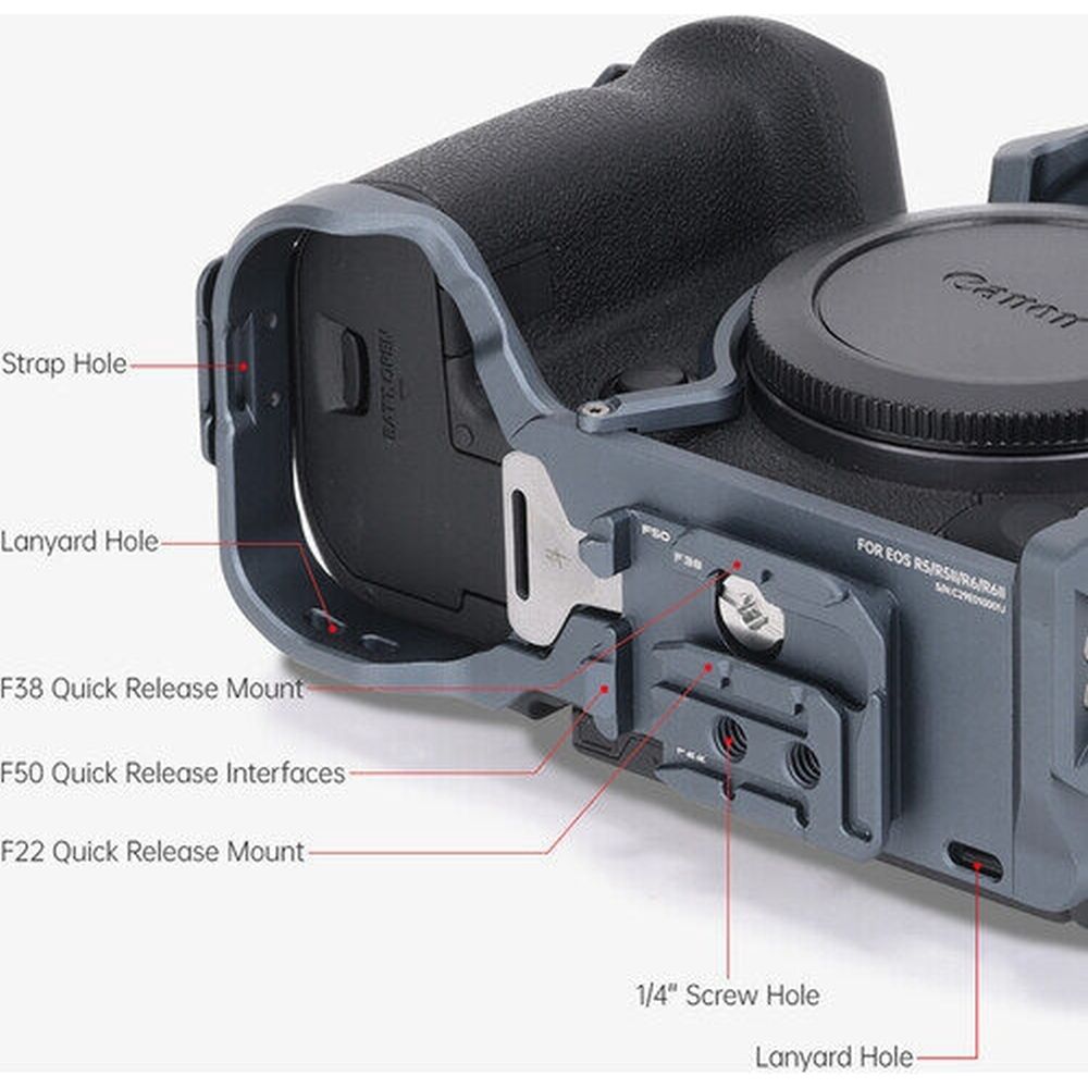 Cage de caméra à dégagement rapide Falcam F22, F38 et F50 pour EOS R5/R5II/R6/R6 II (C00B4802)