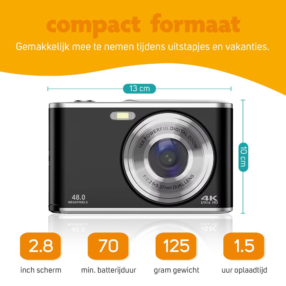 Pora&Co Appareil photo numérique 4k