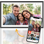 Pora&Co Digital photo frame black wood 15 inches