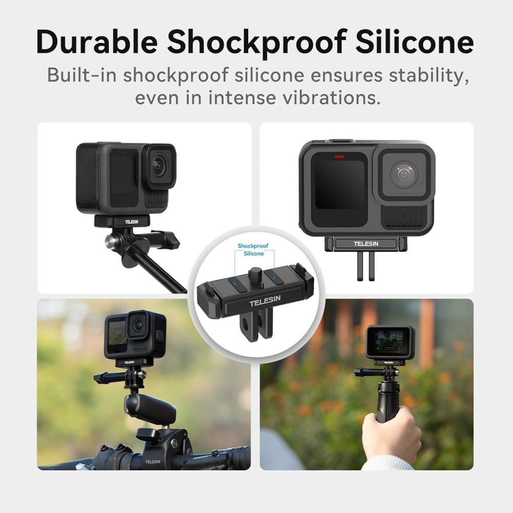 Support magnétique Telesin Latch Monture en plastique pour GoPro Hero 13