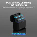 Boîtier de charge Telesin pour Batteries Insta360 X5 (2 emplacements)