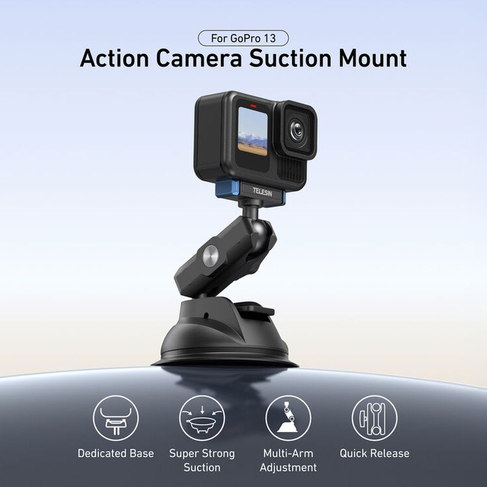 Support à ventouse à dégagement rapide Telesin pour GoPro 13