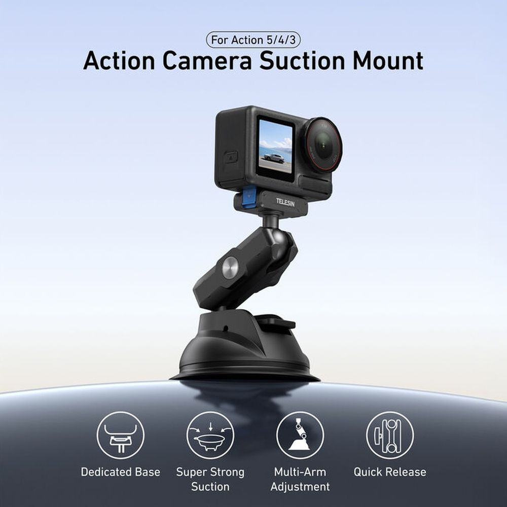 Support à ventouse à dégagement rapide Telesin pour DJI Osmo Action