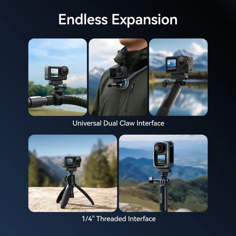 Support à dégagement rapide Telesin pour DJI Osmo Action & Osmo 360