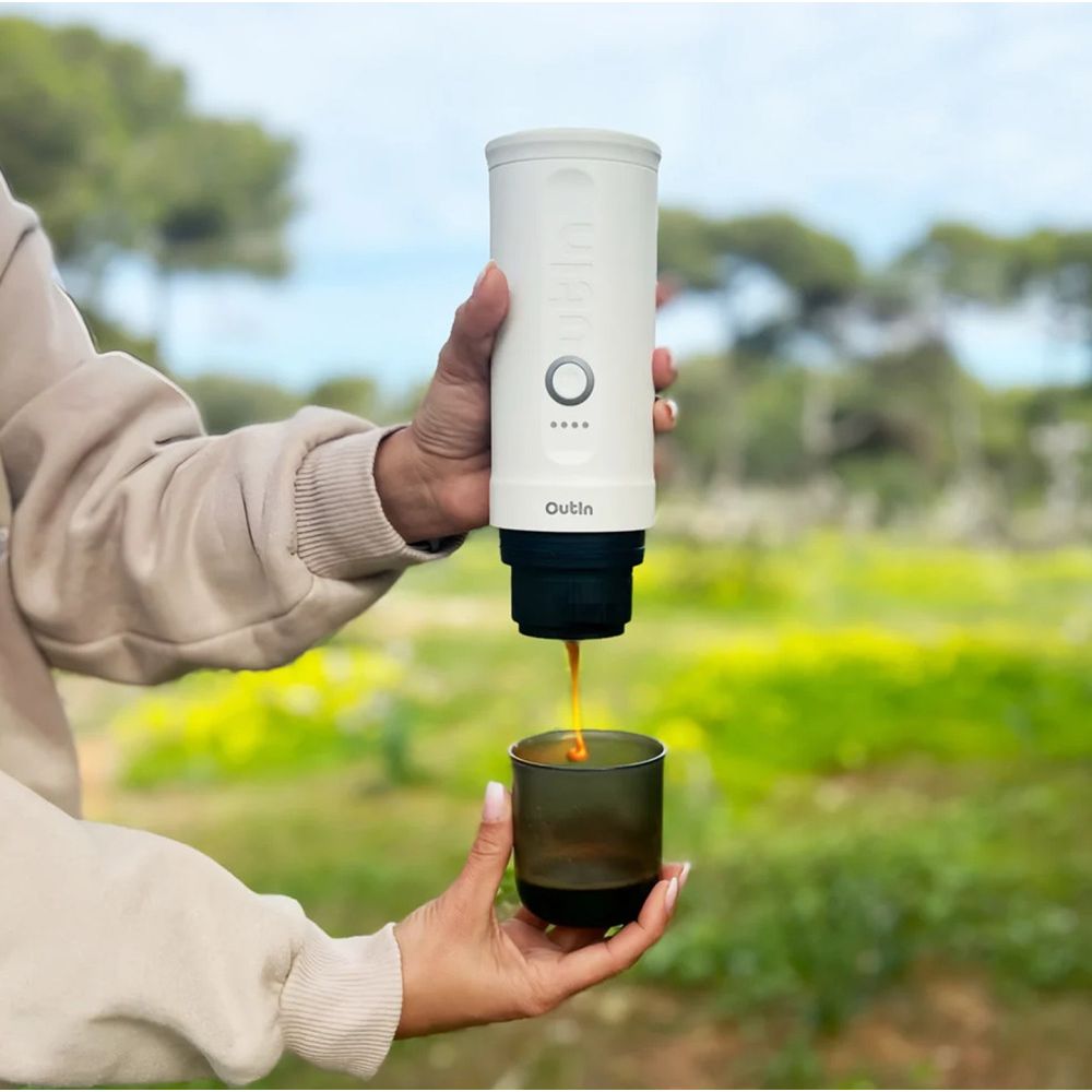 OutIn Nano Portable Electric Espresso Machine – Pearl White