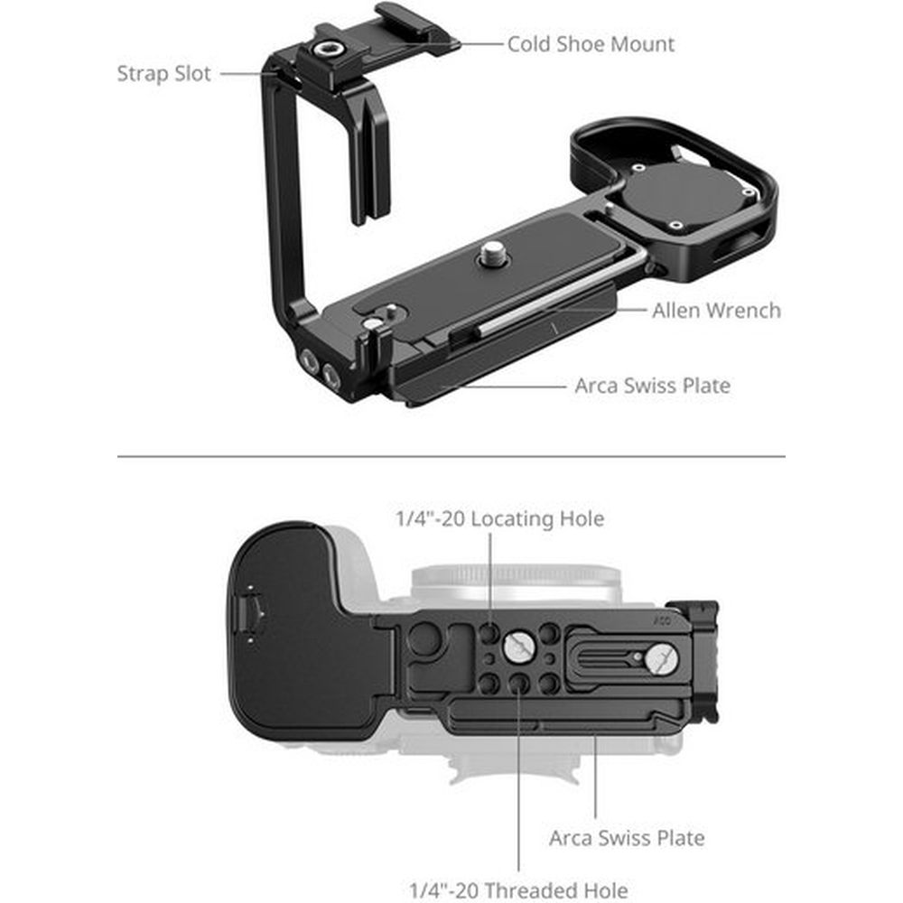 Plaque de Montage en L SmallRig 5962 avec Emplacement pour AirTag pour Canon EOS R6 Mark III / R6 Mark II / R5 Mark II