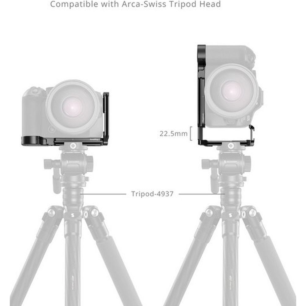 Plaque de Montage en L SmallRig 5962 avec Emplacement pour AirTag pour Canon EOS R6 Mark III / R6 Mark II / R5 Mark II
