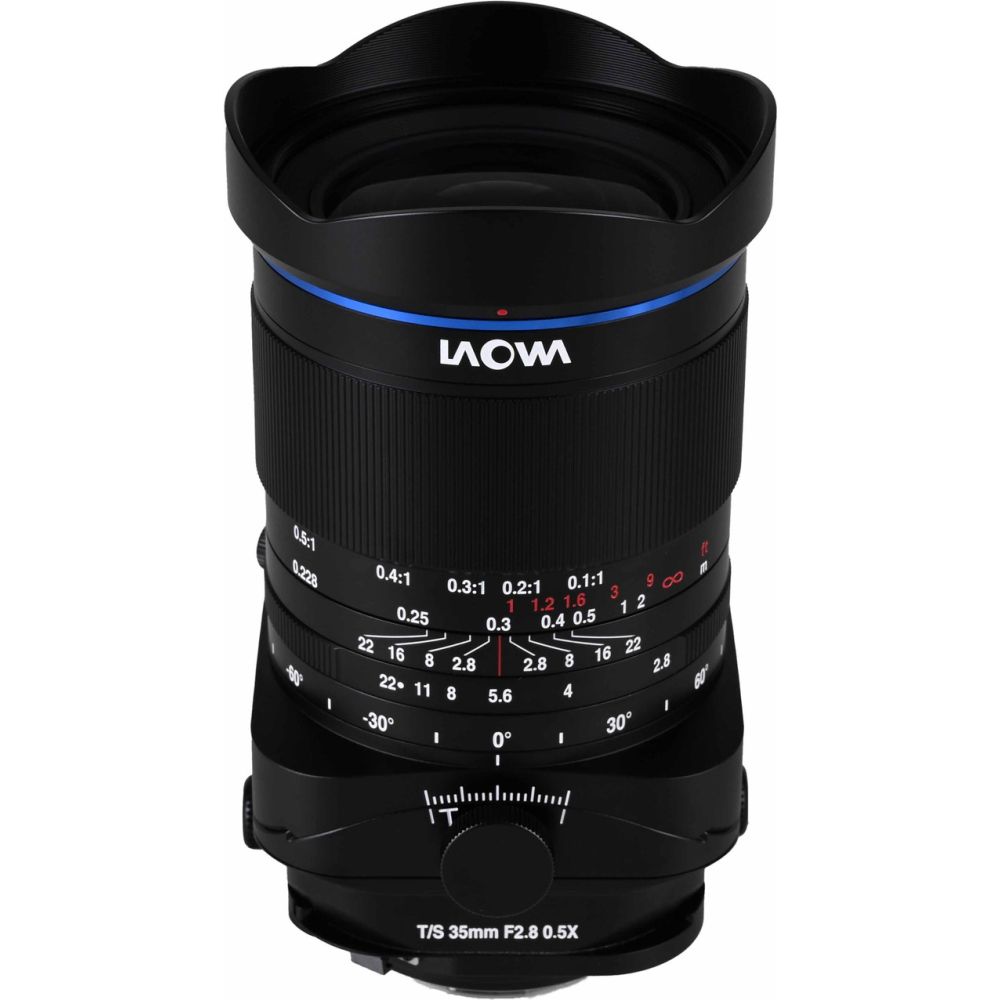 Objectif Laowa 35mm f/2.8 Zero-D à bascule et décentrement, grossissement 0,5x, macro, monture en L