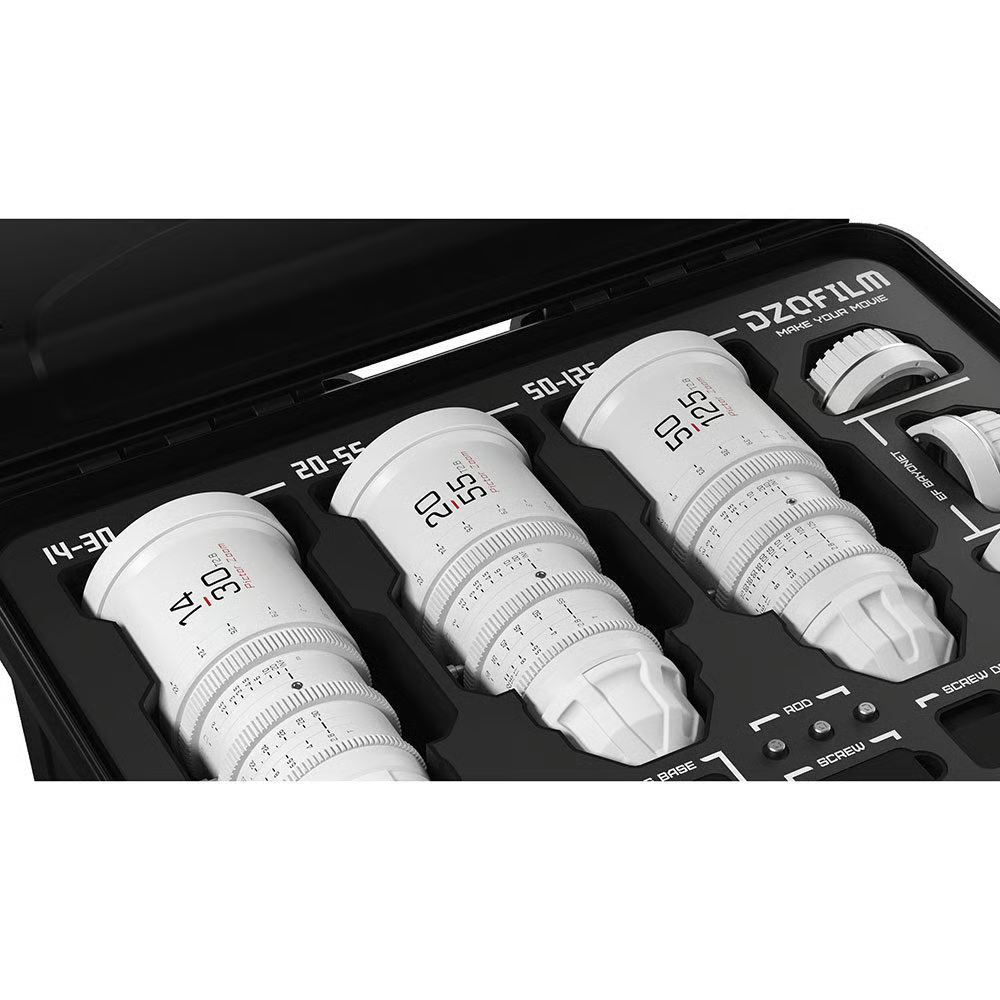 DZOFilm Pictor Zoom Bundle 14-30/50-125/20-55 T2.8 – Blanc