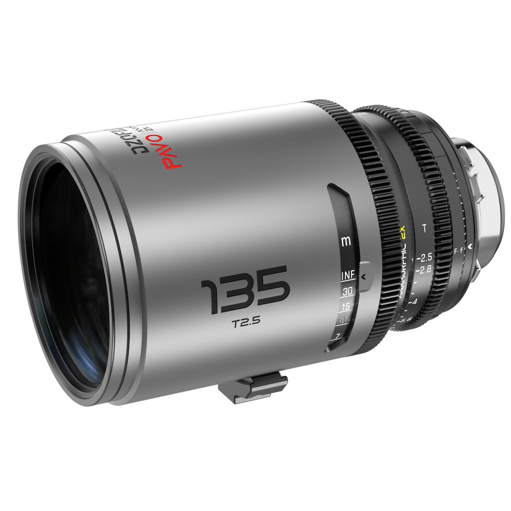 DZOFilm Pavo 2x anamorphique Prime 135mm T2.5 - Revêtement neutre - Monture PL&EF (mètre)