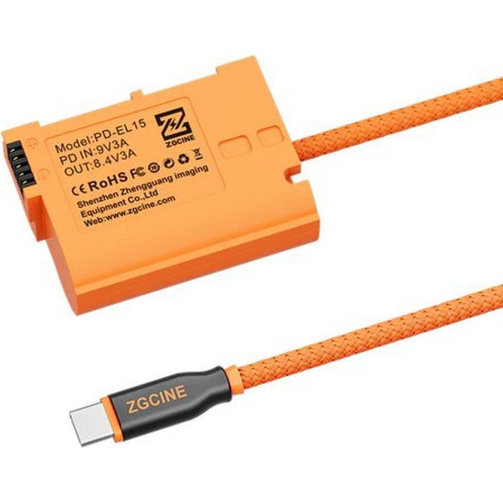 Câble factice de batterie ZGCINE USB-C vers EL15