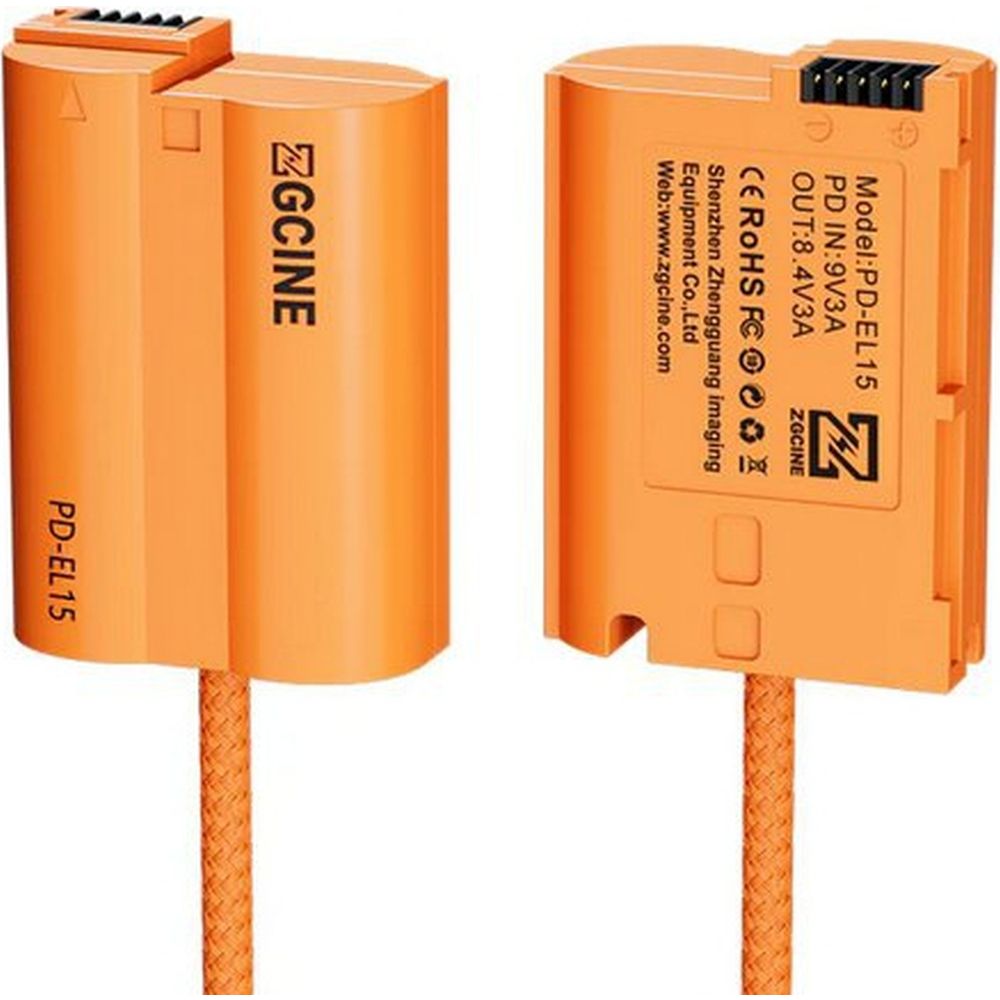 Câble factice de batterie ZGCINE USB-C vers EL15