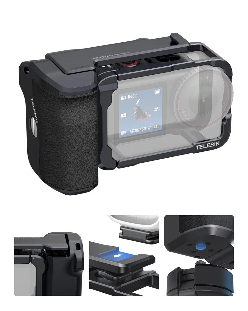 Telesin StreetGrip Kit pour DJI Osmo Action 6 avec cage