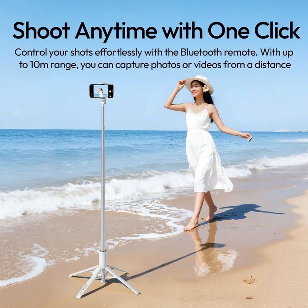 Ulanzi MT86 Quadpod Auto-Open Tripod 150cm with Clamp - White