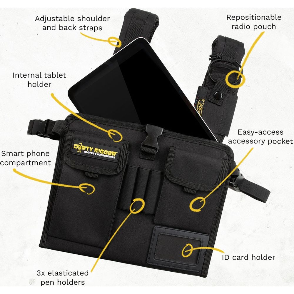 Support de tablette mains libres Dirty Rigger Chest Mate Pro