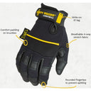 Gants Dirty Rigger en Cuir Poignée 3.0 à doigts complets, taille L
