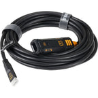Câble d'extension verrouillable TetherBoost USB-C TetherPro Optima 10G de Tether Tools, 4,8 m, noir
