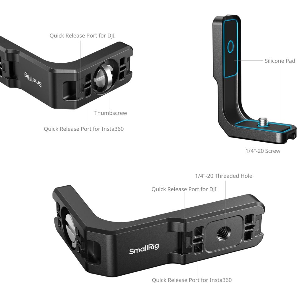SmallRig 5824 Support de Montage Vertical-horizontal pour X5 / X4 Air / X4 / X3