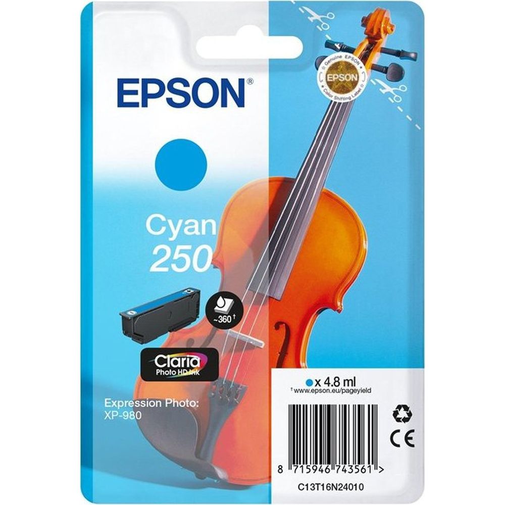 Cartouche d'encre cyan Epson Singlepack 250