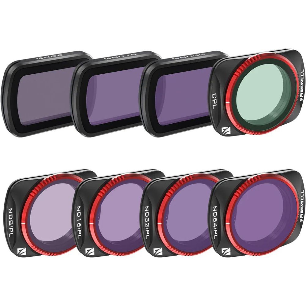 Filtres Freewell pour DJI Osmo Pocket 3 - Utilisation toute la journée - Lot de 8