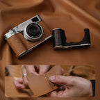 PGYTECH Cuir Appareil Photo Étui pour Fujifilm X100VI – Clay Marron