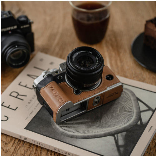 PGYTECH Cuir Appareil Photo Étui pour Fujifilm X100VI – Clay Marron