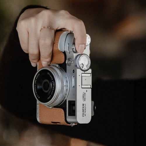 PGYTECH Cuir Appareil Photo Étui pour Fujifilm X100VI – Clay Marron