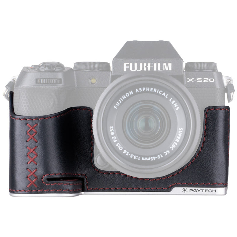 PGYTECH Cuir Appareil Photo Étui pour Fujifilm X-S20 – Noir Minuit