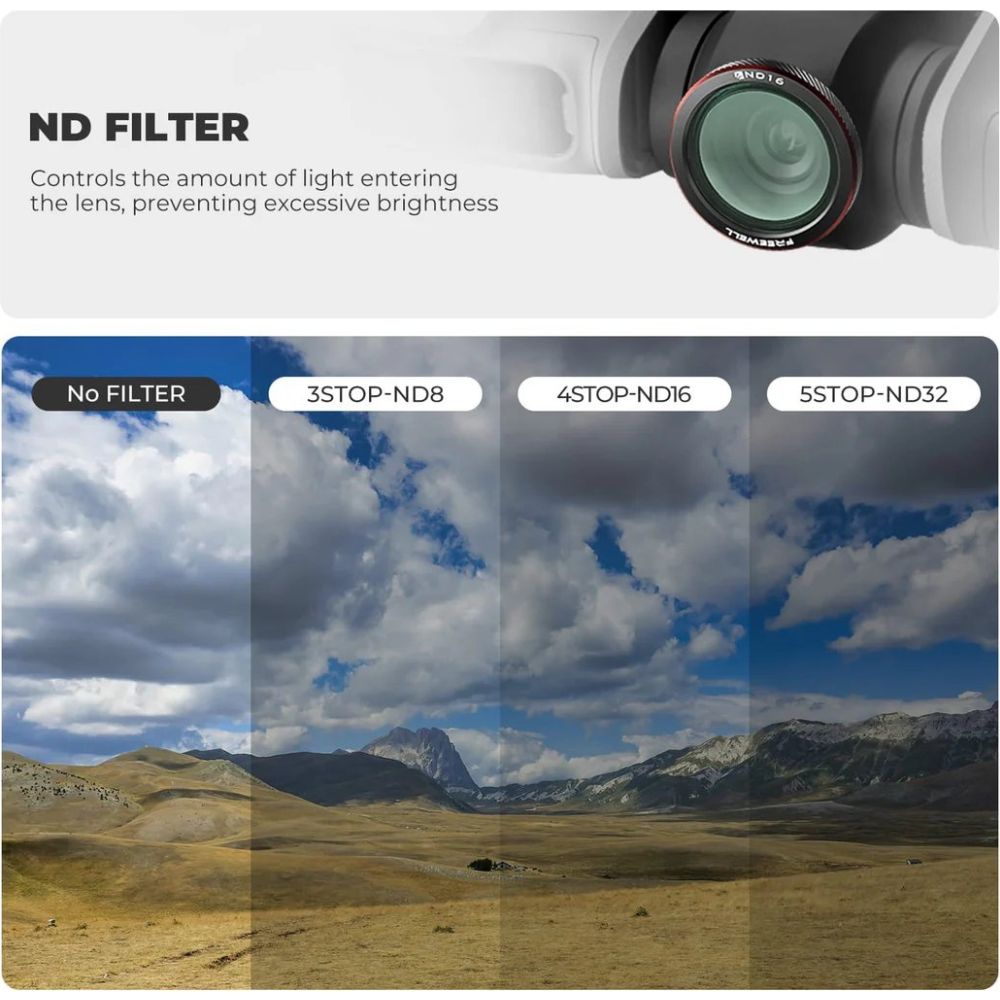 Kit de 9 filtres magnétiques Freewell pour DJI Neo 2