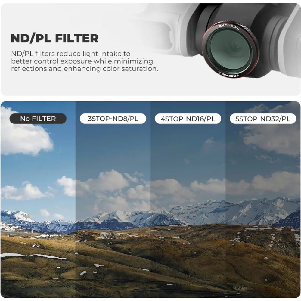 Kit de 9 filtres magnétiques Freewell pour DJI Neo 2