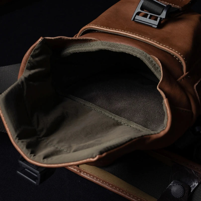Wotancraft Pilot Travel Camera Bag 2L – Cuir Marron