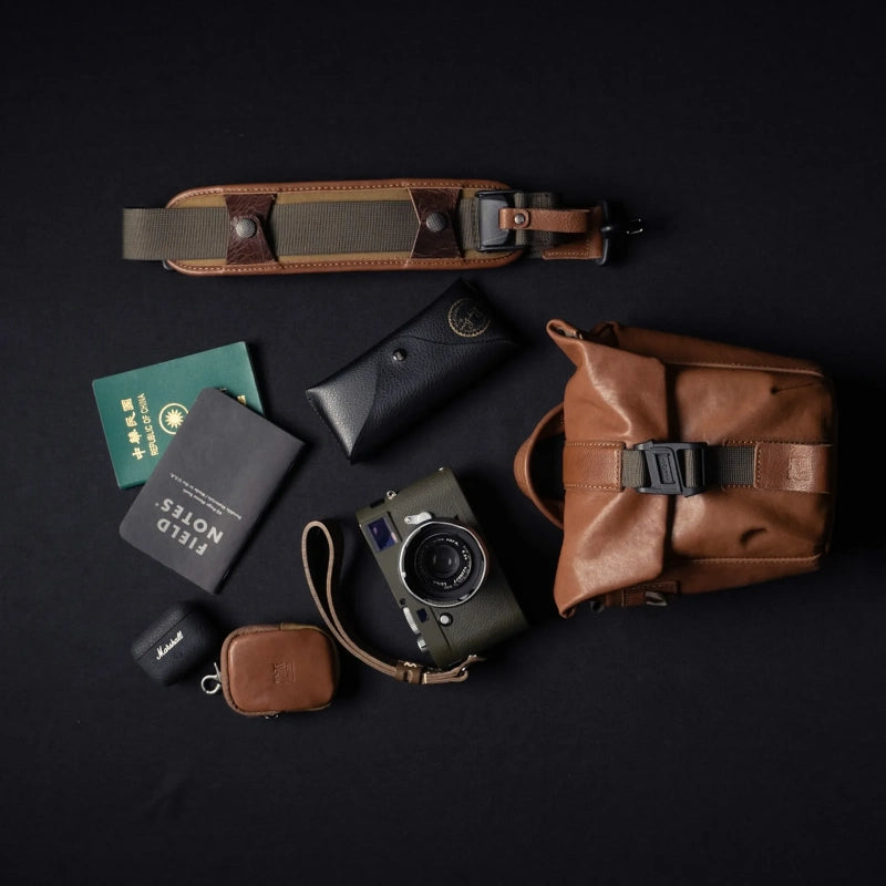 Wotancraft Pilot Travel Camera Bag 2L – Cuir Marron