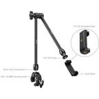 Kit de bras magique de bureau SmallRig 5624 avec pince en forme de crabe