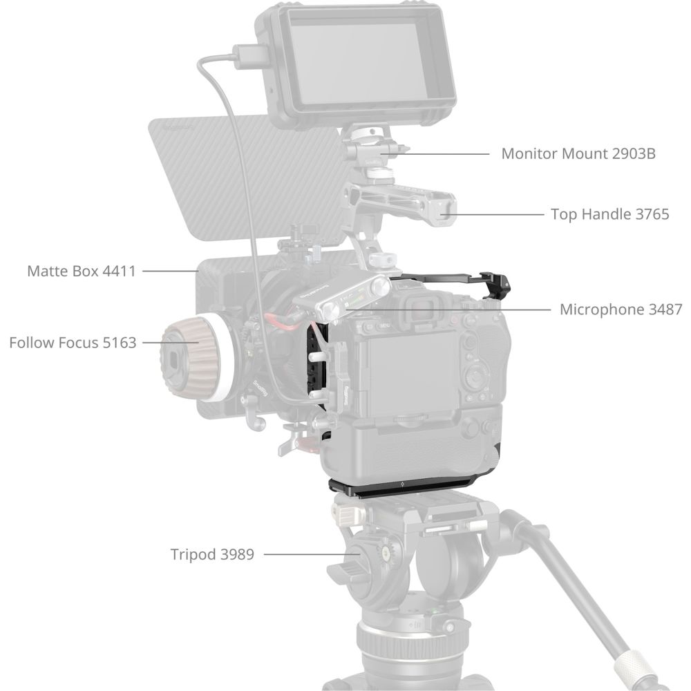 Cage SmallRig 5908 pour Sony A1 II et A9 III avec poignée d'alimentation verticale VG-C5